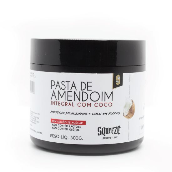 Oliveira Em Casa PASTA AMENDOIM SQUEEZE INTEGRAL COM COCO 500G